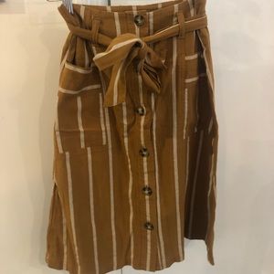 Brown and white skirt